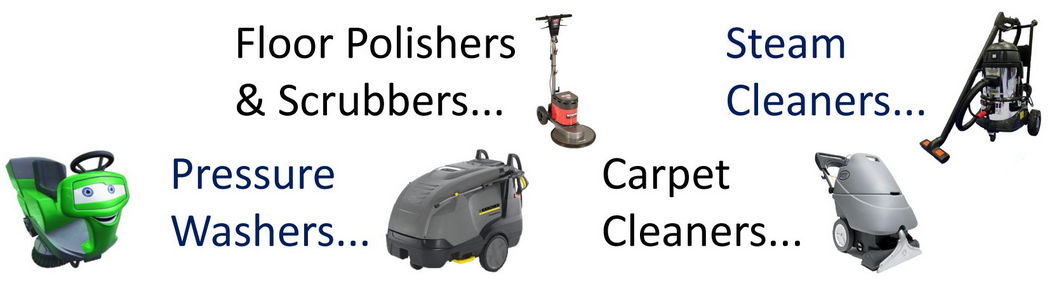 Floor Polishers, Steam Cleaners, Pressure Washers, Carpet Cleaners